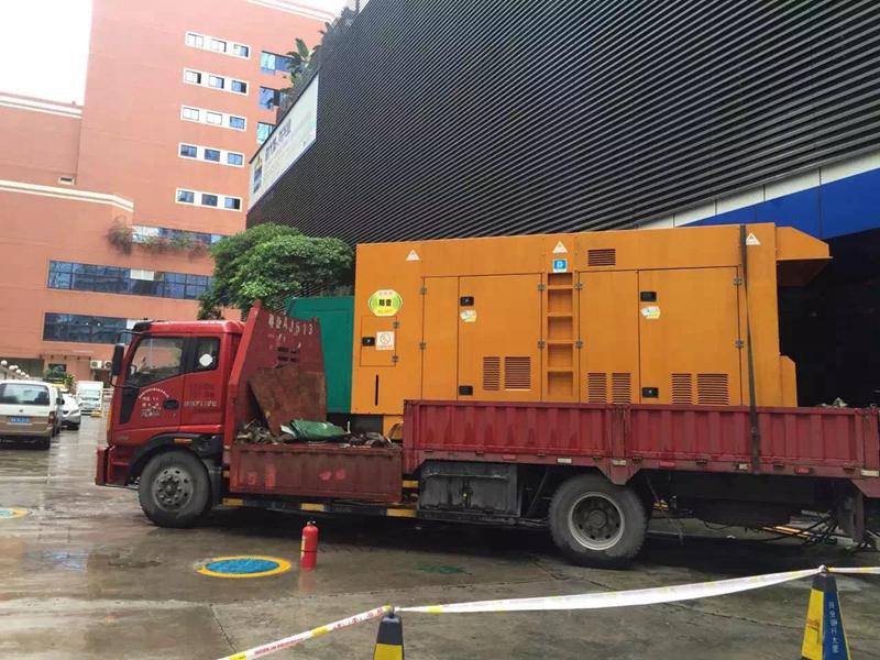 應(yīng)急停電發(fā)電機出租現(xiàn)場